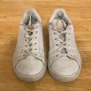 adidas White Perforated Athletic Shoes